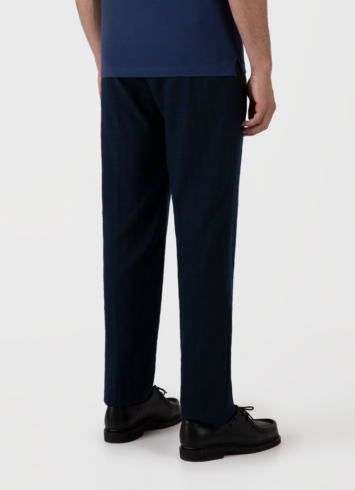 Charlie  - Men's Cotton Raffia Pleat Trouser