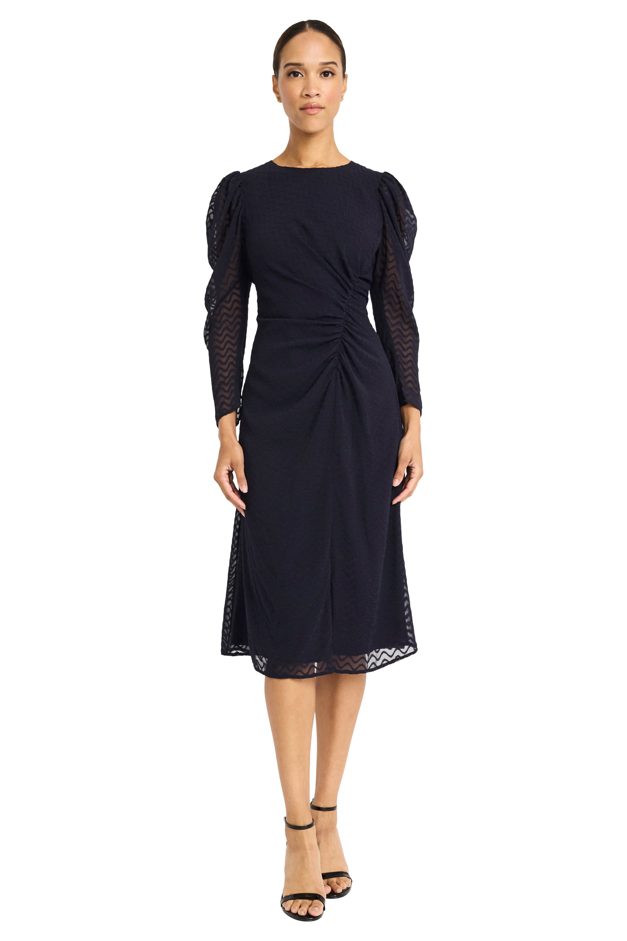 Kirsty – Abito midi con maniche velate