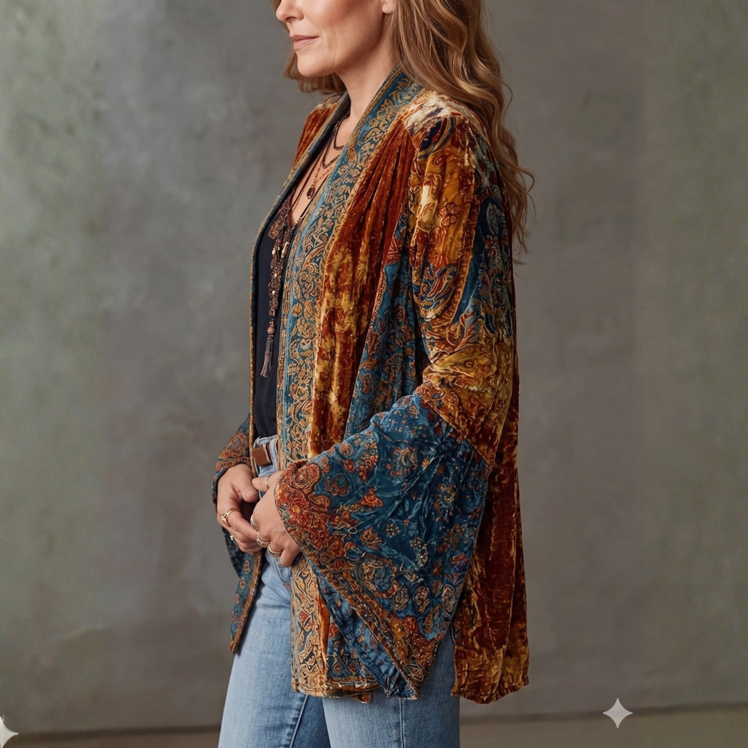 VITTORIA COMO | GIACCA BOHO IN VELLUTO DA DONNA