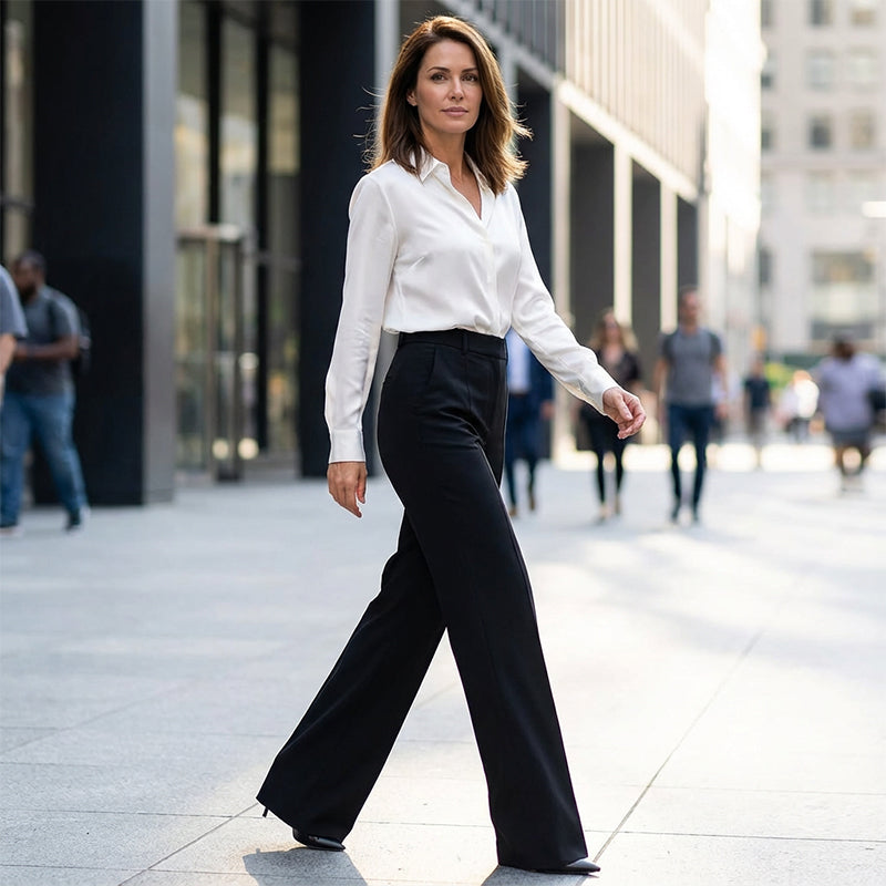 VITTORIA COMO | PANTALONI A VITA ALTA DA DONNA
