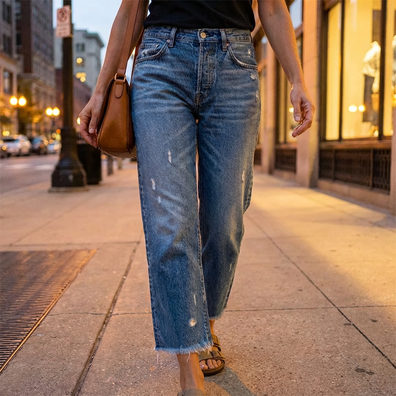 VITTORIA COMO | JEANS A GAMBA DRITTA DA DONNA