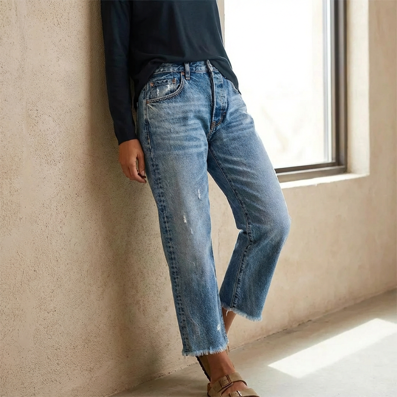 VITTORIA COMO | JEANS A GAMBA DRITTA DA DONNA