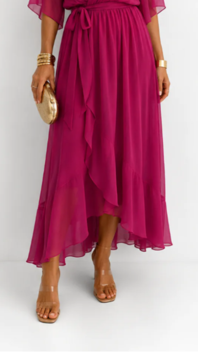 VITTORIA COMO | ABITO IN CHIFFON WRAP DA DONNA