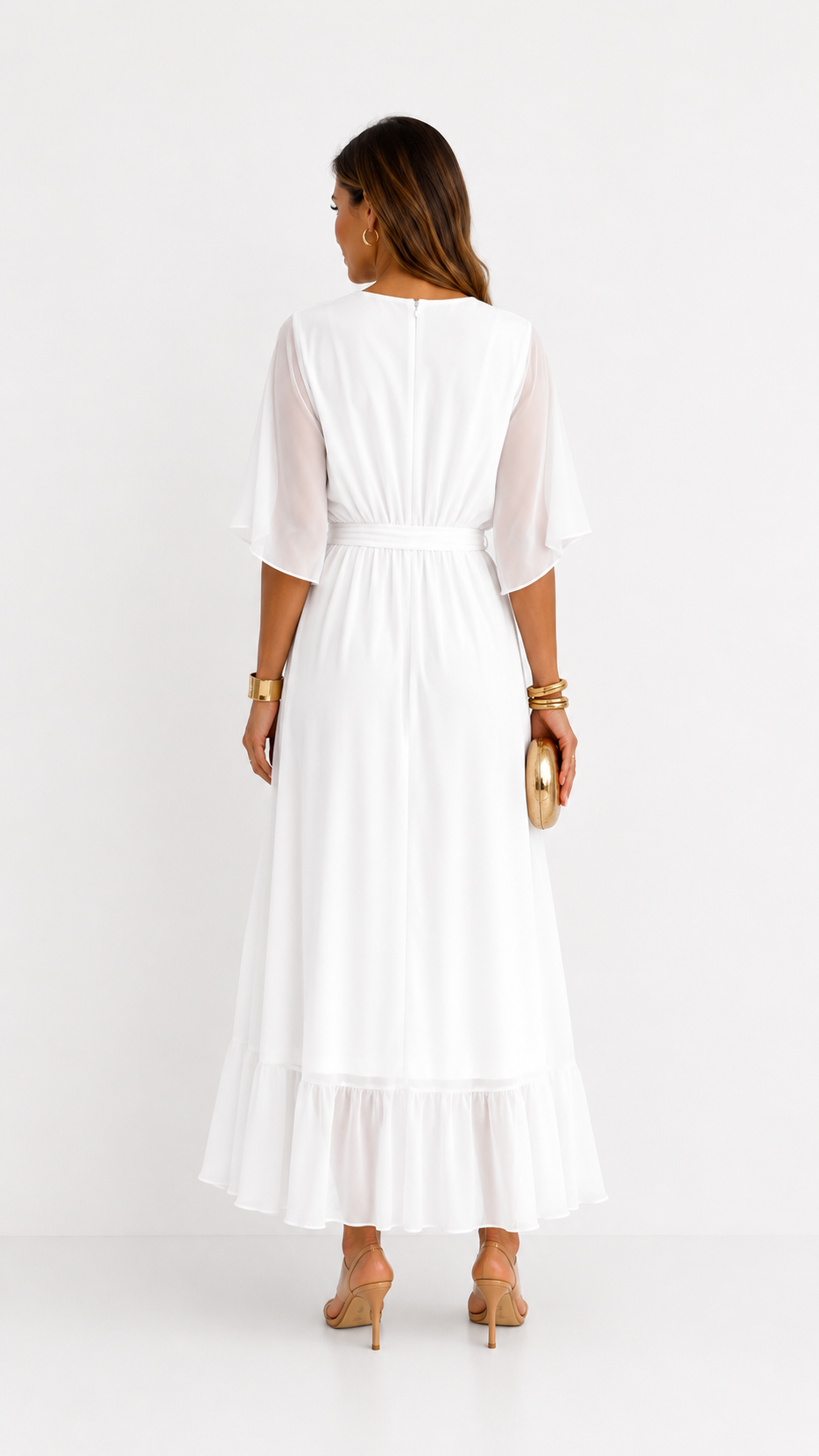 VITTORIA COMO | ABITO IN CHIFFON WRAP DA DONNA