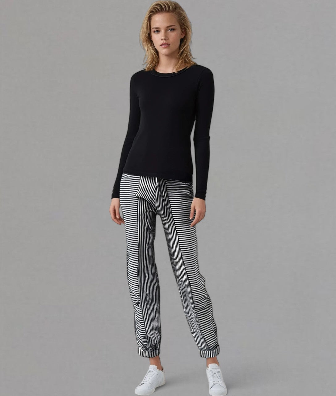 Valleria – Pantaloni a Righe Donna Vestibilità Morbida