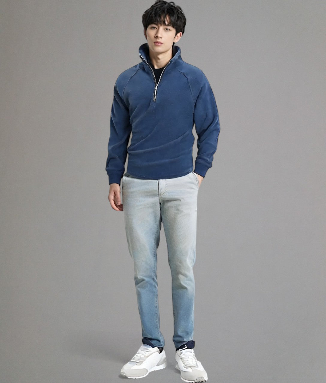 Aspen – Maglione casual a mezza zip per il comfort di tutti i giorni